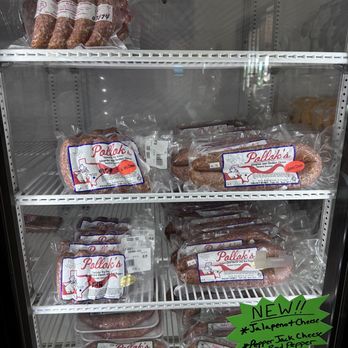 Pollok's Deli - a variety of sausages - Delis Near Me - Falls City, Texas