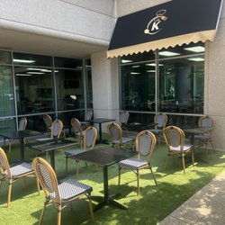Outdoor dining of great new local restaurant