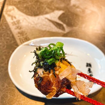 Menya Muso - Roe takoyaki! Very nice!! - Ramen Near Me - Seattle, Washington