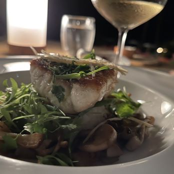 One Forty - Catch of the day with super yummy sautéed mushrooms, so good! - Breakfast & Brunch Near Me - Lana'i City, Hawaii