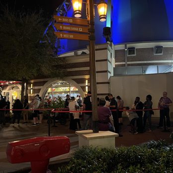 Chicken Guy! - Line to get inside to WAIT IN LINE. - Chicken Shop Near Me - Lake Buena Vista, Florida