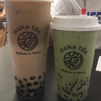 Hana Tea - Coffee milk tea w/ big boba and matcha latte w/ small boba. - Bubble Tea Near Me - Honolulu, Hawaii Hana Tea - Coffee milk tea w/ big boba and matcha latte w/ small boba. - Bubble Tea Near Me - Honolulu, Hawaii