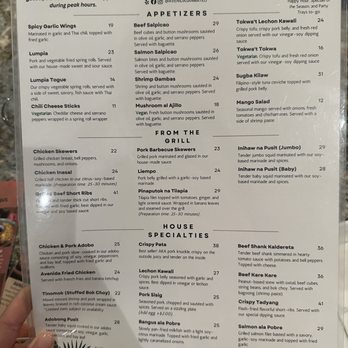 Avenida Restaurant - menu - Filipino Near Me - San Mateo, California Avenida Restaurant - menu - Filipino Near Me - San Mateo, California