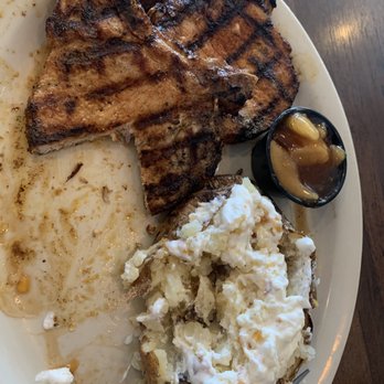 Montana Mike's Steakhouse - Pork chops with baked potato - Steakhouses Near Me - Greenfield, Indiana