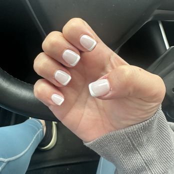 Orange Nail Bar - Milky white with white French tip by Moon - Nail Salons Near Me - Sunnyvale, California Orange Nail Bar - Milky white with white French tip by Moon - Nail Salons Near Me - Sunnyvale, California