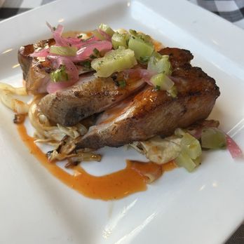amical - grilled Sakura pork chop - Modern European Near Me - Traverse City, Michigan