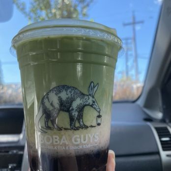 Boba Guys - Strawberry Matcha Latte - Bubble Tea Near Me - Costa Mesa, California