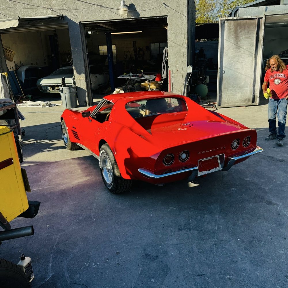 Rick's Classic Muscle Garage - Stingray Torch Red Paint Job. - Auto Repair Near Me - Burbank, California Rick's Classic Muscle Garage - Stingray Torch Red Paint Job. - Auto Repair Near Me - Burbank, California