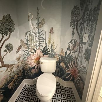 Betty’s Wallpaper Installation - The mural in progress - Wallpapering Near Me
