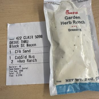 Chick-fil-A - Wrong dressing given for my salad - Fast Food Near Me - Daly City, California Chick-fil-A - Wrong dressing given for my salad - Fast Food Near Me - Daly City, California