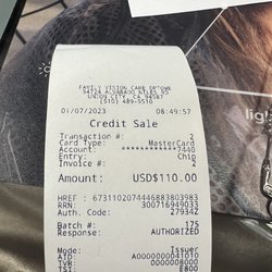 Family Vision Care Optometrics - My receipt