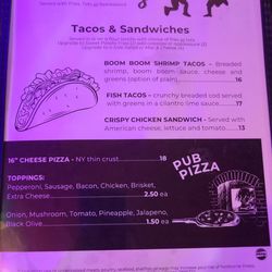 Buckatabon Lighthouse Pub - Menu