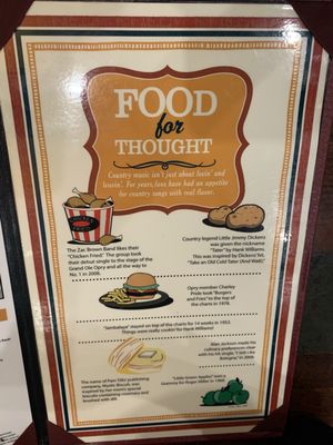 Menu photo 4 Opry Backstage Grill Nashville, TN Menu photo 4 Opry Backstage Grill Nashville, TN