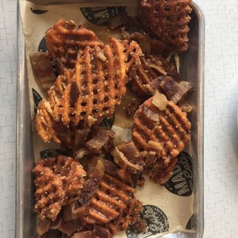 Mad Eats - Sweet potato waffle fries caramelized with bacon - Desserts Near Me - Owasso, Oklahoma