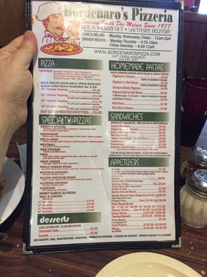 Menu photo 4 Bordenaro's Pizza Des Moines, IA Menu photo 4 Bordenaro's Pizza Des Moines, IA