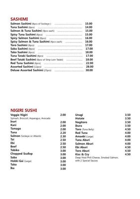 Menu photo 6 Hosuka Shawnigan Lake, BC Menu photo 6 Hosuka Shawnigan Lake, BC