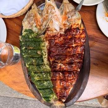 Contramar - Pescado a la talla - Contramar (half red adobo, half parsley rub) - Seafood Near Me - Ciudad de México, DIF