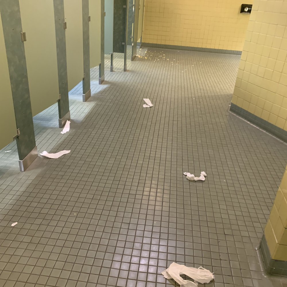 AMC CLASSIC Wharf 15 - Toilet paper all over bathroom - Cinema Near Me - Orange Beach, Alabama