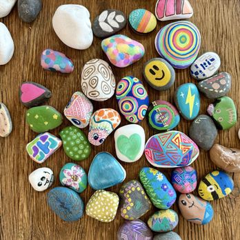 Lagom Retreat - one craft! fun rocks painted by owners & guests - Hotels Near Me - Dripping Springs, Texas