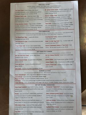 Menu photo 1 Sharon's Homestyle Cookin' Pine Castle, FL