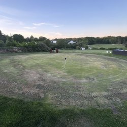 Practice greens.