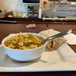 Chicken pasta soup with a Tina wrap!!!! Chicken pasta soup with a Tina wrap!!!!