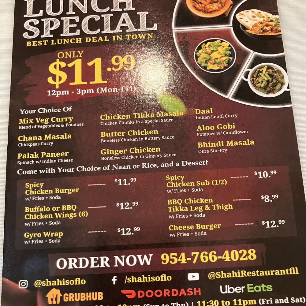 Shahi Restaurant - Regular lunch specials - Halal Near Me - Lauderhill, Florida Shahi Restaurant - Regular lunch specials - Halal Near Me - Lauderhill, Florida