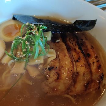 Morimoto Napa - Pork chashu ramen with aji tama, ramen noodle & menma - Japanese Near Me - Napa, California