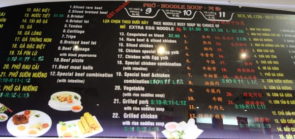 Menu photo 2 Pho Dzung Restaurant Richmond, VIC