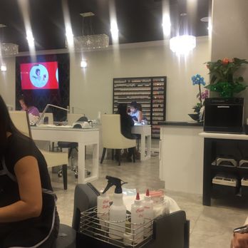 Be My Nails - Crystal chandeliers and one of the many arrays of nail polishes - Nail Salons Near Me - Milpitas, California Be My Nails - Crystal chandeliers and one of the many arrays of nail polishes - Nail Salons Near Me - Milpitas, California