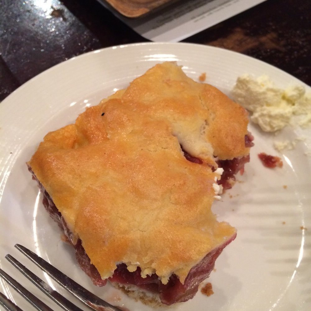 The Mill Restaurant - Rhubarb pie after a couple bites - Irish Near Me - Blarney, Colorado