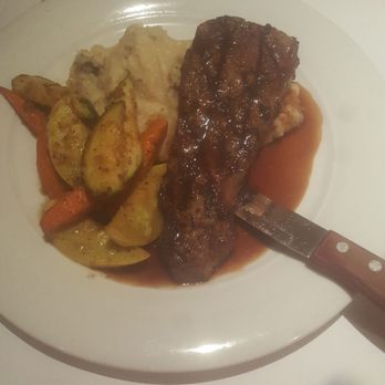 Bistro 234 - New York with Vegis and garlic mashed potatoes - New American Near Me - Turlock, California