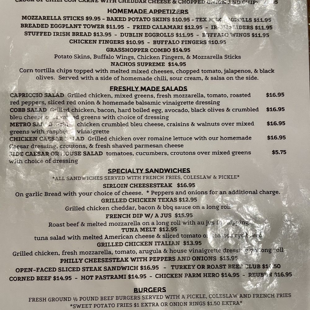 Grasshopper Irish Pub & Restaurant - Menu - soups, salads, appetizers, sandwiches & burgers - Irish Near Me - Newfoundland, New Jersey Grasshopper Irish Pub & Restaurant - Menu - soups, salads, appetizers, sandwiches & burgers - Irish Near Me - Newfoundland, New Jersey