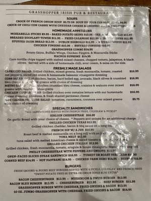 Menu photo 7 Grasshopper Irish Pub & Restaurant Newfoundland, NJ Menu photo 7 Grasshopper Irish Pub & Restaurant Newfoundland, NJ