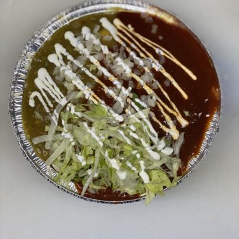 Fat Dans Texas - Our MUSHROOM ENCHILADAS, Christmas Style covered with both our New Mexico Red and Green Chile sauces - Food Trucks Near Me - El Paso, Texas Fat Dans Texas - Our MUSHROOM ENCHILADAS, Christmas Style covered with both our New Mexico Red and Green Chile sauces - Food Trucks Near Me - El Paso, Texas