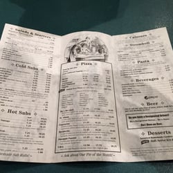 Pie In The Sky - Menu