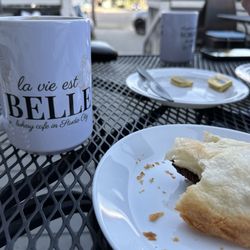 Chocolate Croissant, Cafe latte.