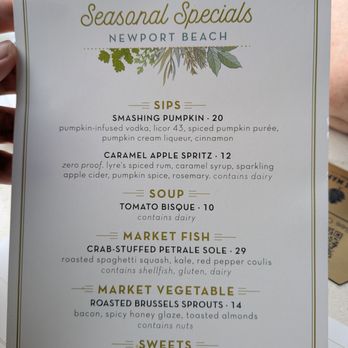 Great Maple - Seasonal menu November 2025 - New American Near Me - Newport Beach, California Great Maple - Seasonal menu November 2025 - New American Near Me - Newport Beach, California