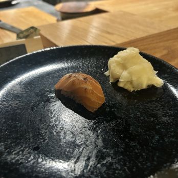 Sushi W - salmon with truffle powder - Japanese Near Me - New York, New York Sushi W - salmon with truffle powder - Japanese Near Me - New York, New York