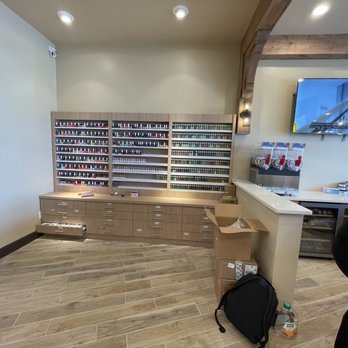 Elegant Nail Spa - Hilltop - Color selection next to a soon to be opened alcohol bar- they have attained their liquor license - Nail Salons Near Me - Virginia Beach, Virginia