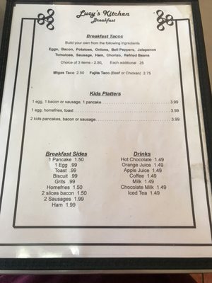 Menu photo 7 Lucy's Kitchen Elgin, TX