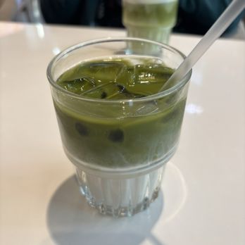 Cafe Terrasse - Matcha latte with almond milk - Breakfast & Brunch Near Me - Los Angeles, California Cafe Terrasse - Matcha latte with almond milk - Breakfast & Brunch Near Me - Los Angeles, California