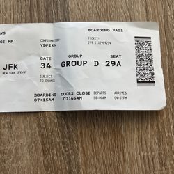 JetBlue - My flight ticket