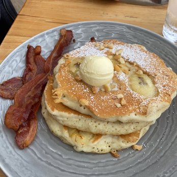 Duke's La Jolla - Banana Macadamia Nut Pancakes - New American Near Me - La Jolla, California