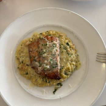 Bonnie Blue - Steelhead salmon with lemon Parmesan spinach risotto - Bakeries Near Me - Winchester, Virginia Bonnie Blue - Steelhead salmon with lemon Parmesan spinach risotto - Bakeries Near Me - Winchester, Virginia