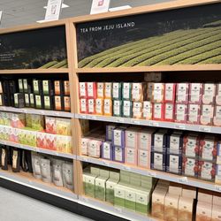 Mega Mart - Corner of the Tea section inside; various varieties to choose from.