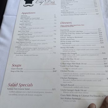 Chef Dee's - Dinner Menu - Seafood Near Me - Lighthouse Point, Florida
