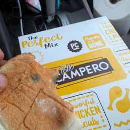 Moldy bottom sandwich bun snuck in to save money.