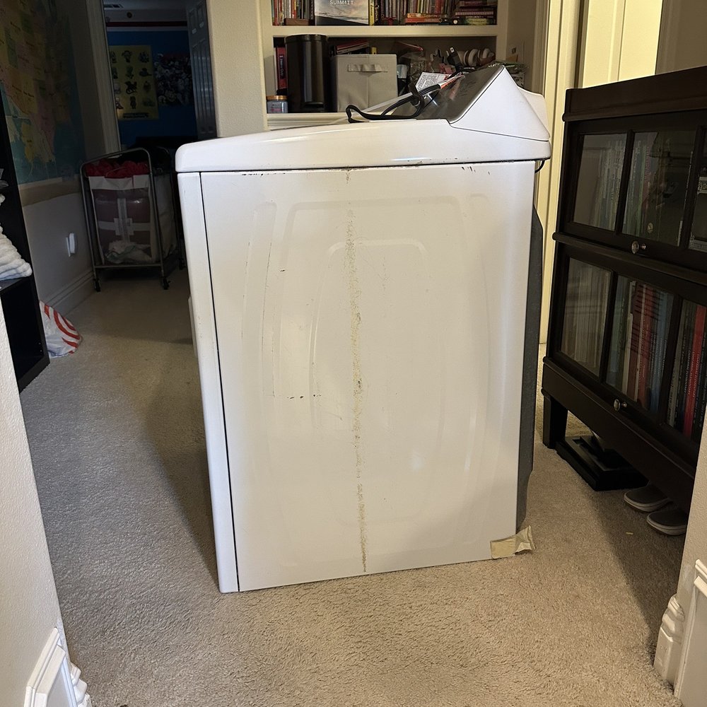 Lugg - Where my dryer currently is at the top of the stairs. - Movers Near Me Lugg - Where my dryer currently is at the top of the stairs. - Movers Near Me