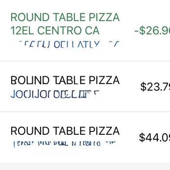 Round Table Pizza - They scammed us, after saying they refunded 26.96 for the one charge( they tried to charge us full price and we caught them) - Italian Near Me - El Centro, California Round Table Pizza - They scammed us, after saying they refunded 26.96 for the one charge( they tried to charge us full price and we caught them) - Italian Near Me - El Centro, California
